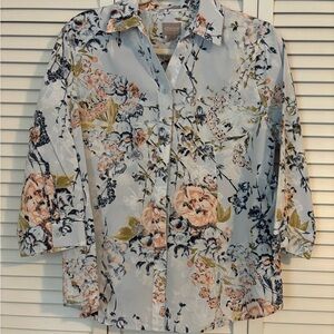 Chico’s Floral Button Up Blouse